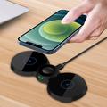 H20 3 en 1 15W Wireless Charger Pad Fast Charging Station Holder for Smartphone/Smart Watch/Earphone