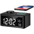 H7 Réveil multifonctionnel / Haut-parleur Bluetooth avec chargeur USB/sans fil - Noir