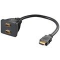 Adaptateur HDMI / 2x HDMI avec Contacts Plaqués Or - 10cm