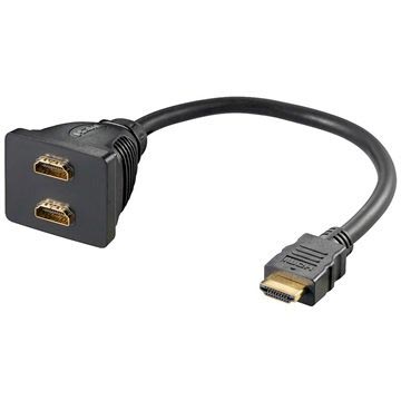 Adaptateur HDMI / 2x HDMI avec Contacts Plaqués Or - 10cm