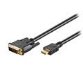 Câble HDMI / DVI-D Goobay - Plaqué Or
