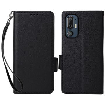 Étui Portefeuille HTC U24 Pro avec Fermeture Magnétique - Noir