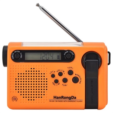 HanRongDa HRD-900 Camping Radio with Flashlight and SOS Alarm - Orange