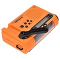 HanRongDa HRD-900 Camping Radio with Flashlight and SOS Alarm - Orange