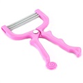 Rouleau d'Épilation Faciale à Main en Acier Inoxydable - Rose