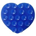 Porte-téléphone à ventouse en silicone en forme de coeur - Bleu foncé