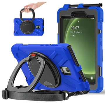 Étui Samsung Galaxy Tab Active5 avec Sangle Heavy Duty 360 - Bleu / Noir