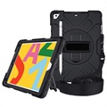 Étui iPad 10.2 2019/2020/2021 Ultra Résistant 360 avec Sangle - Noir