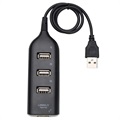 Hub USB 2.0 Haut Débit 4 Ports - 480Mbps - Noir