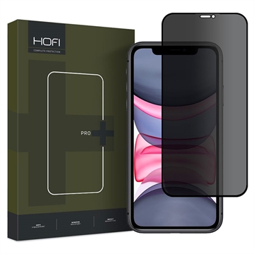 Protecteur d\'Écran iPhone 11 / iPhone XR en Verre Trempé Hofi Anti Spy Pro+ Privacy - Bord Noir