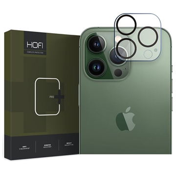 Protecteur d\'Objectif de Caméra iPhone 15 Pro/15 Pro Max en Verre Trempé Hofi Cam Pro+ - Transparente / Noir