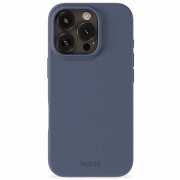 Coque iPhone 16 Pro Max en Silicone Holdit - Bleu Pacifique