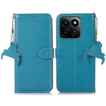 Étui Portefeuille Honor 200 Smart/X7c en Cuir avec RFID - Bleu