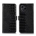 Étui Portefeuille Honor 400 Lite en Cuir avec RFID - Série Crocodile - Noir