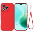 Coque Honor 400 Lite en silicone liquide avec dragonne