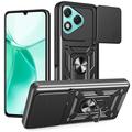 Coque Hybride Honor 400 Lite à Anneau Rotatif avec Protection pour Appareil Photo - Noire
