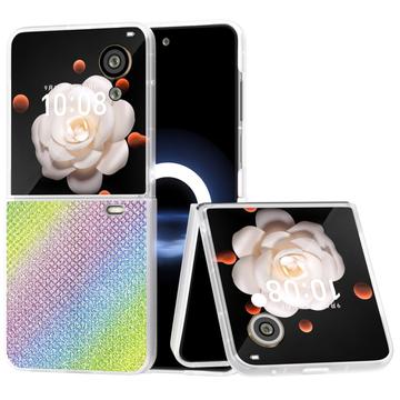 Coque hybride Honor Magic V Flip Texture Strass - Imagée