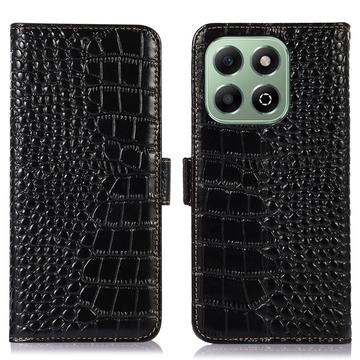 Étui Portefeuille Honor X6b en Cuir avec RFID - Série Crocodile