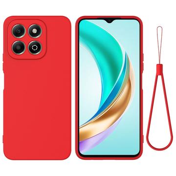 Coque Honor X6c en silicone liquide avec dragonne