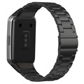 Huawei Band 6, Honor Band 6 Bracelet en Acier Inoxydable - 37mm - Noir