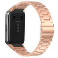 Huawei Band 6, Honor Band 6 Bracelet en Acier Inoxydable - 37mm - Rose Doré