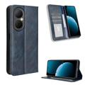 Étui Portefeuille Huawei Enjoy 80 avec Fermeture Magnétique - Rétro