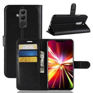 Étui Portefeuille Huawei Mate 20 Lite avec Fermeture Magnétique - Noir