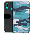 Étui Portefeuille Premium Huawei P Smart (2019) - Camouflage Bleu