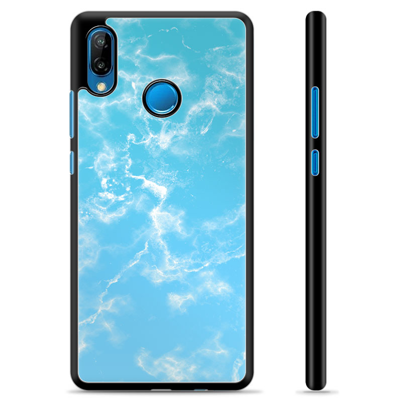 coque huawei p20 marbre bleu