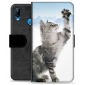 Étui Portefeuille Premium Huawei P20 Lite - Chat