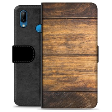 Étui Portefeuille Premium Huawei P20 Lite - Bois