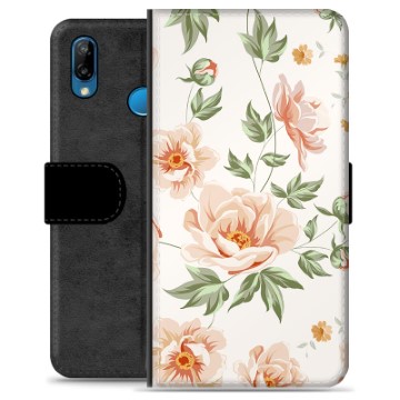 Étui Portefeuille Premium Huawei P20 Lite - Motif Floral