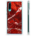 Coque Hybride Huawei P30 - Marbre Rouge