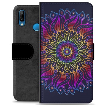 Étui Portefeuille Premium Huawei P30 Lite - Mandala Coloré