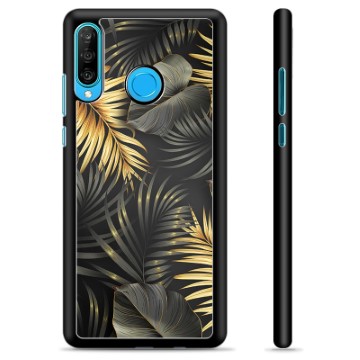 Coque de Protection Huawei P30 Lite - Feuilles Dorées