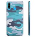 Coque Huawei P30 Lite en TPU - Camouflage Bleu