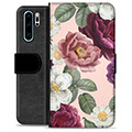 Étui Portefeuille Premium Huawei P30 Pro - Fleurs Romantiques