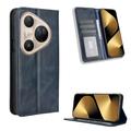 Étui Portefeuille Huawei Pura 80 Pro/80 Pro+ avec Fermeture Magnétique - Rétro