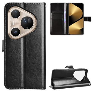 Étui portefeuille Huawei Pura 80 Ultra avec support - Noir