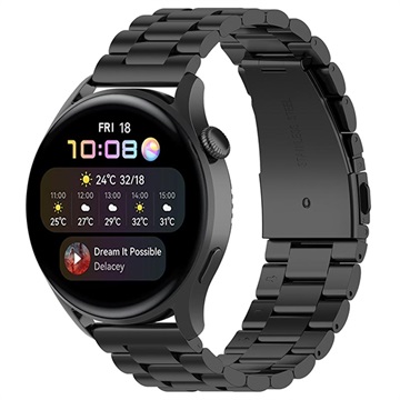 Bracelet en Acier Inoxydable Huawei Watch 3/3 Pro - Noir
