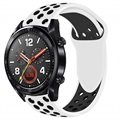 Bracelet Sport Huawei Watch GT en Silicone - Blanc / Noir