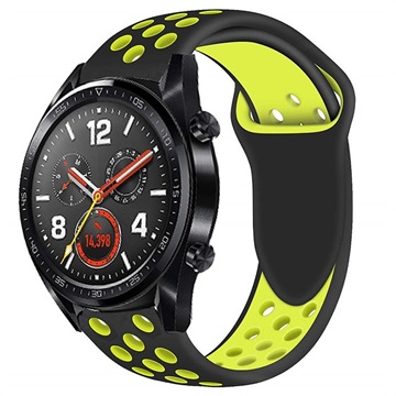 Bracelet Sport Huawei Watch GT en Silicone - Jaune / Noir
