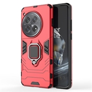 Coque Hybride OnePlus 12 avec Support Bague - Rouge