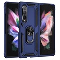 Coque Hybride Samsung Galaxy Z Fold3 5G avec Béquille Métal - Bleue