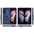 Coque Hybride Samsung Galaxy Z Fold3 5G avec Béquille Métal - Bleue