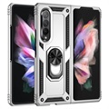 Coque Hybride Samsung Galaxy Z Fold3 5G avec Béquille Métal - Argenté