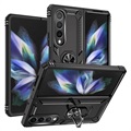 Coque Hybride Samsung Galaxy Z Fold4 5G avec Béquille en Métal - Noire