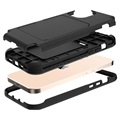 Coque Hybride iPhone 12 Pro Max avec Miroir et Porte-Cartes - Noire