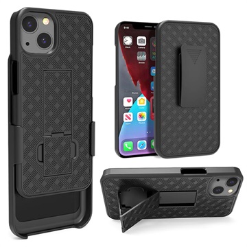 Coque Hybride iPhone 13 avec Clip Ceinture - Noire