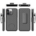 Coque Hybride iPhone 13 Pro avec Clip Ceinture - Noire